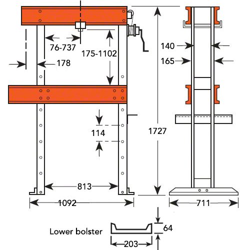 POWERTEAM PRESS, 25 TON CE-VERSION